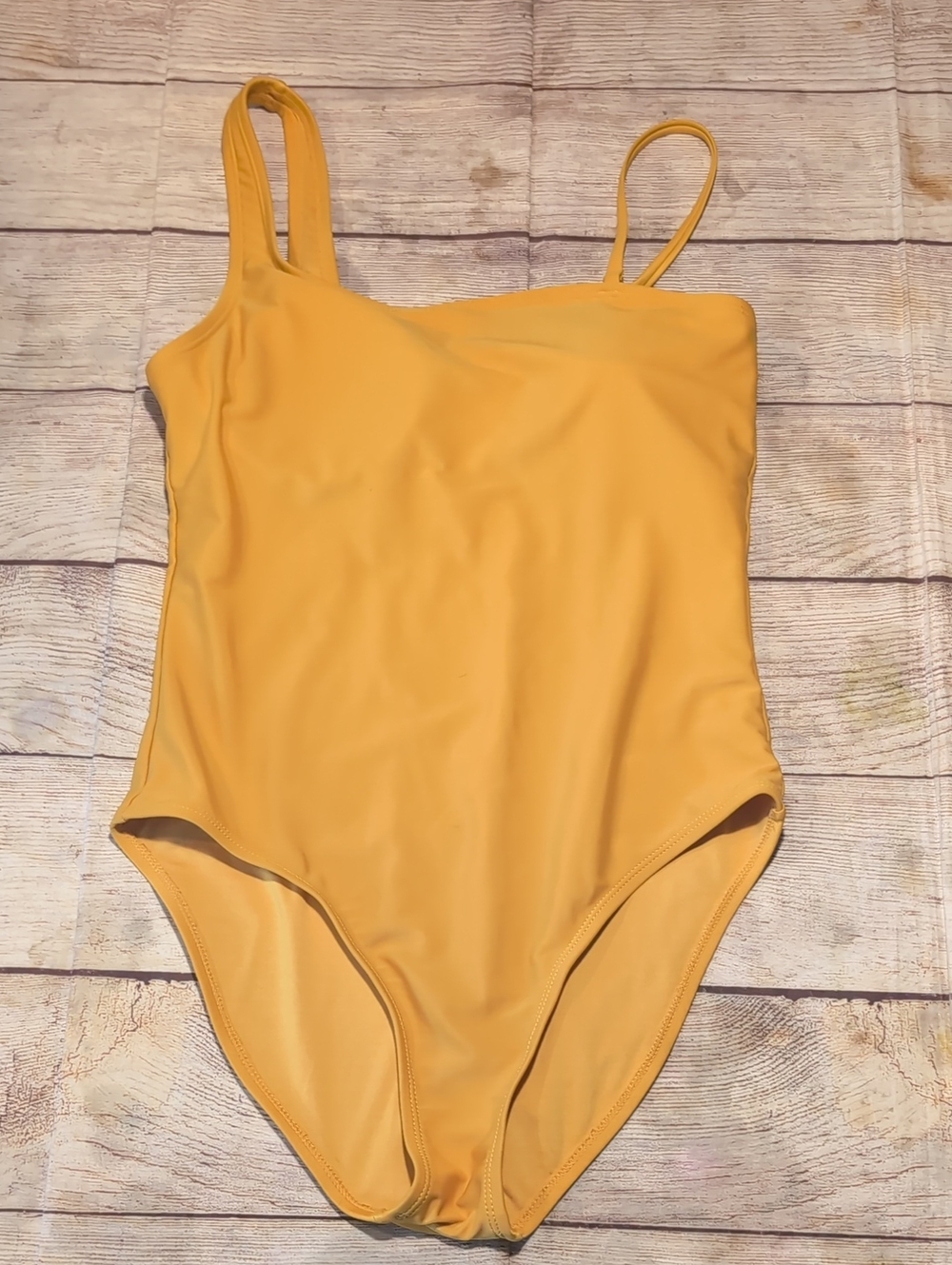 Aero Women's Yellow One Piece One Shoulder Size M Bathing Suit